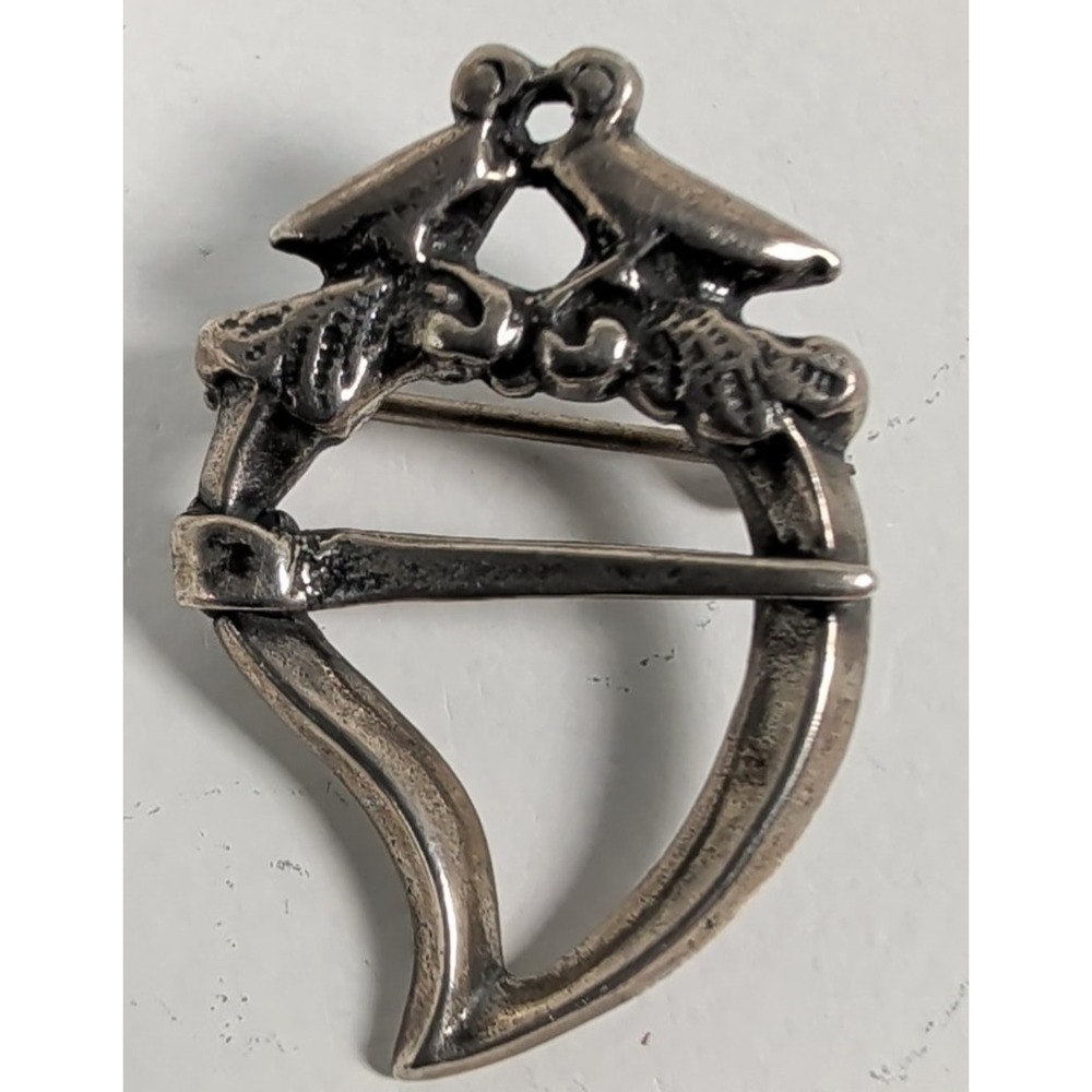 Uni David Andersen Norway 925 Sterling Birds Heart Brooch Kopi Fra Folkemuseet